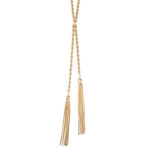 Jewelry - Gold rope chain and tassels lariat necklace Jewelry - Gold rope chain and tassels lariat necklace